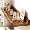 60cm Wooden Storage Rack Wall-Mounted Bookshelves Display Living Room Space Saving Floating Shelf for Modern Home Organizer
