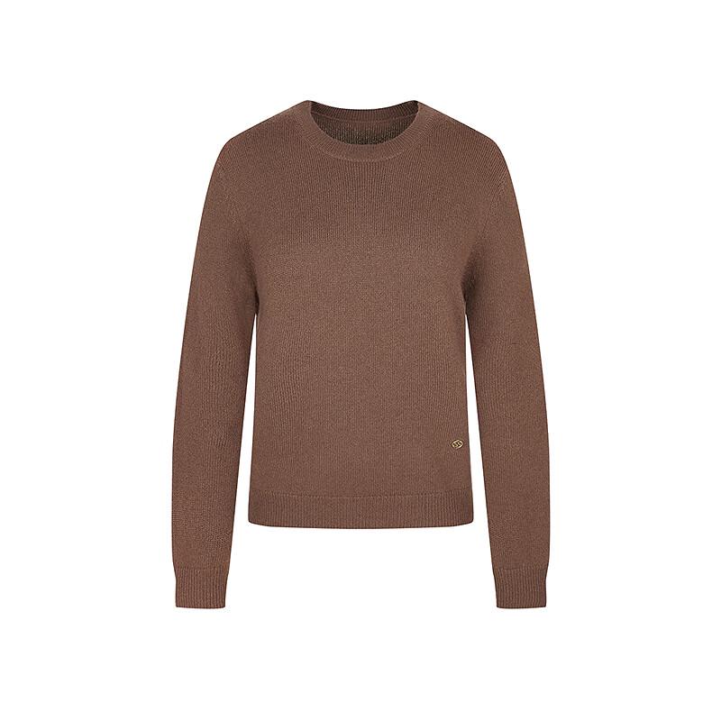 LESS 2025 Spring Round Neck Cashmere Pullover Sweater