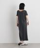 Neck Ribbed Cut Dress for Size 023 [Nano Universe] Layered-Like Women, F, Charcoal, 673-6119323