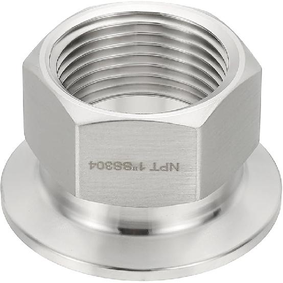

PATIKIL 1/2 Inch TC Tri Clamps Adaptor, Tri-Clover Fitting to NPT 3/4 Female Sanitary Thread Adaptor Hexagonal 304 Stainless Steel for Food Beverage TC 50.5mm*1