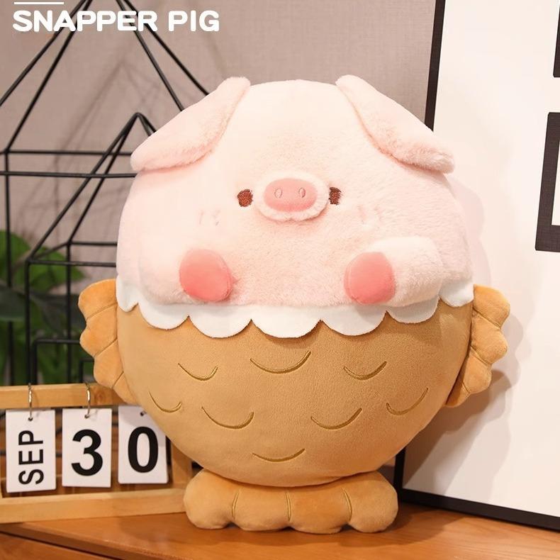 Cute Snapper Pig Doll Plush Toy Funny Pig Doll Children Sleeping Companion Doll Girl Gift