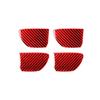 4Pcs Red Carbon Fiber Door Handle Bowl Sticker Cover For Infiniti Q50 Q60 14-19