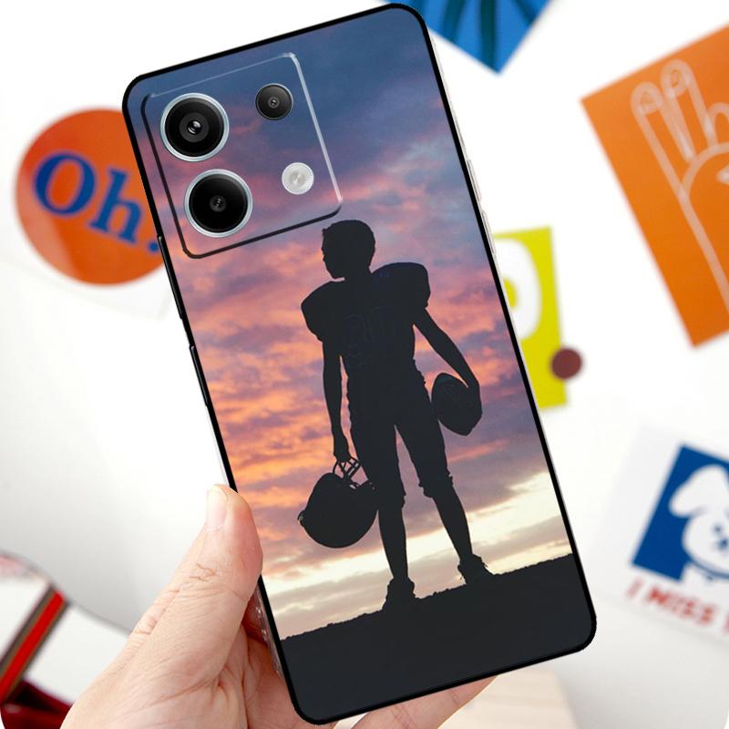 American Football College Sport Funda For Xiaomi Redmi Note 14 10 11 12 13 15 Pro Plus Case For Redmi 15 15C 13C 12C 10C 14C