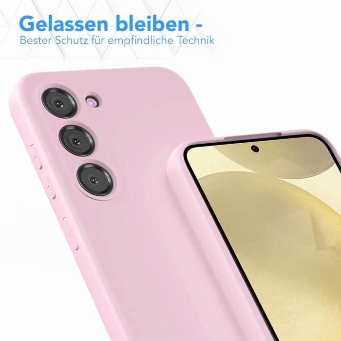 Coque - Samsung - Galaxy S24 Plus - Silicone - Antichoc - Rose Clair