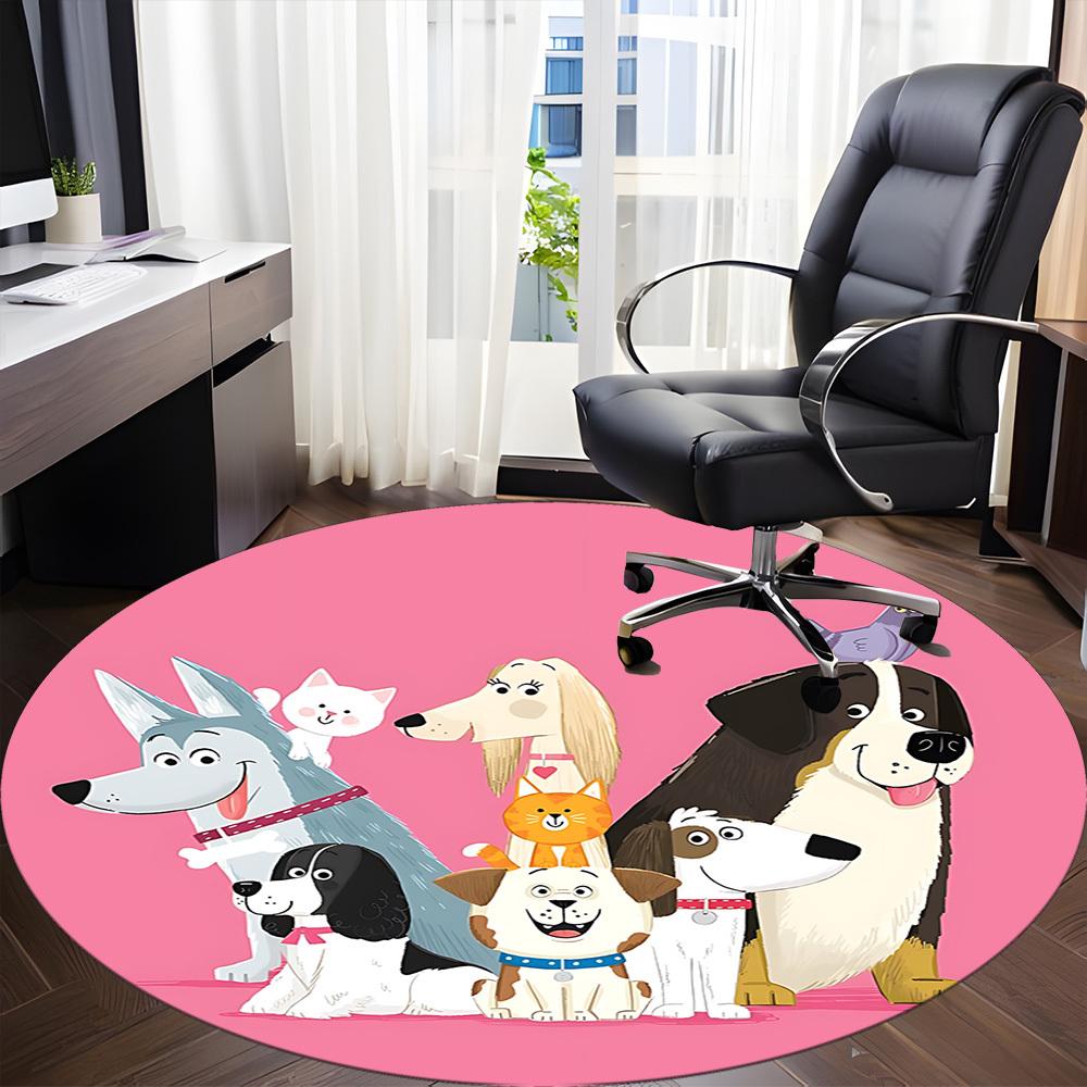 1 Stück Hunde und Katzen Stuhlteppich für das Büro, rutschfest, weich und langlebig, Perfekt für das Büro yy260131050