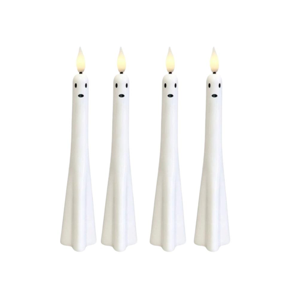 Realistic Flickering Ghost LED Candles Spooky Atmosphere Lighting Holiday Decor