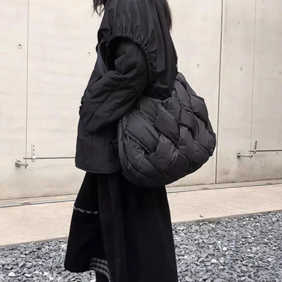 Женская мягкая сумка sacolas с подкладкой, большая дизайнерская сумка через плечо, роскошная сумка из хлопка и нейлона