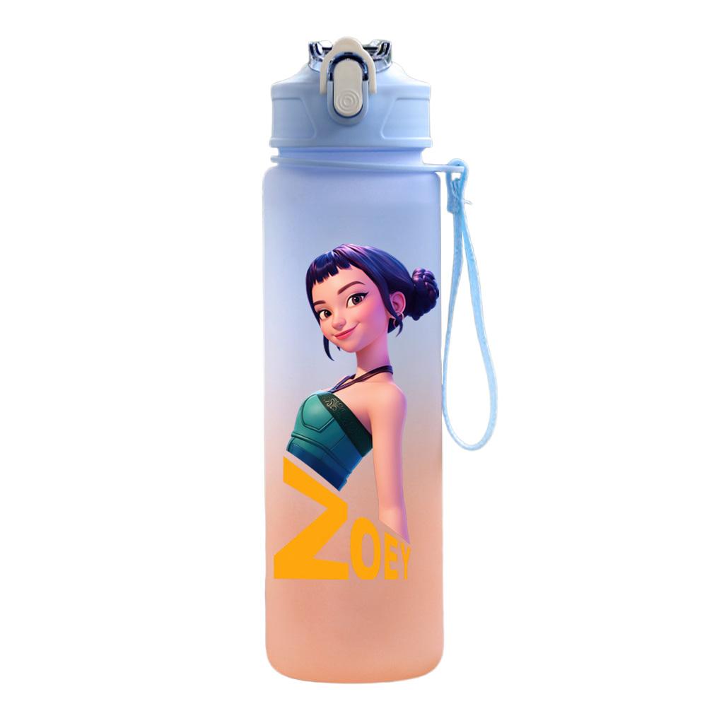 Бутылка для воды 750 мл с принтом K-Pop Demon Hunters, большая емкость, чашка для питья, портативная, для занятий спортом на открытом воздухе, чашка для воды, детский подарок