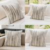 Jacquard Cushion Cover With Stripe Pattern 2 Size For Sofa Or Bedroom