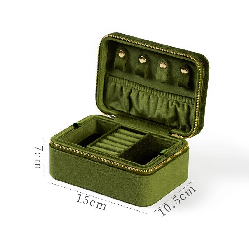 Flannel Jewelry Box, Jewelry Storage Box, Double-layer High-grade High-grade Anti-oxidation Jewelry Box.