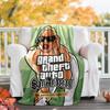 1ks deka s motivem GTA - Digitální potisk, Polyester, Útulná pro všechna roční období, Ideální pro venkovní použití a cestování