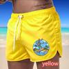 74  Summer Men's Quick-Drying Swim Trunks Printing Sports Pants Swimwear Beach Shorts Jogging Shorts