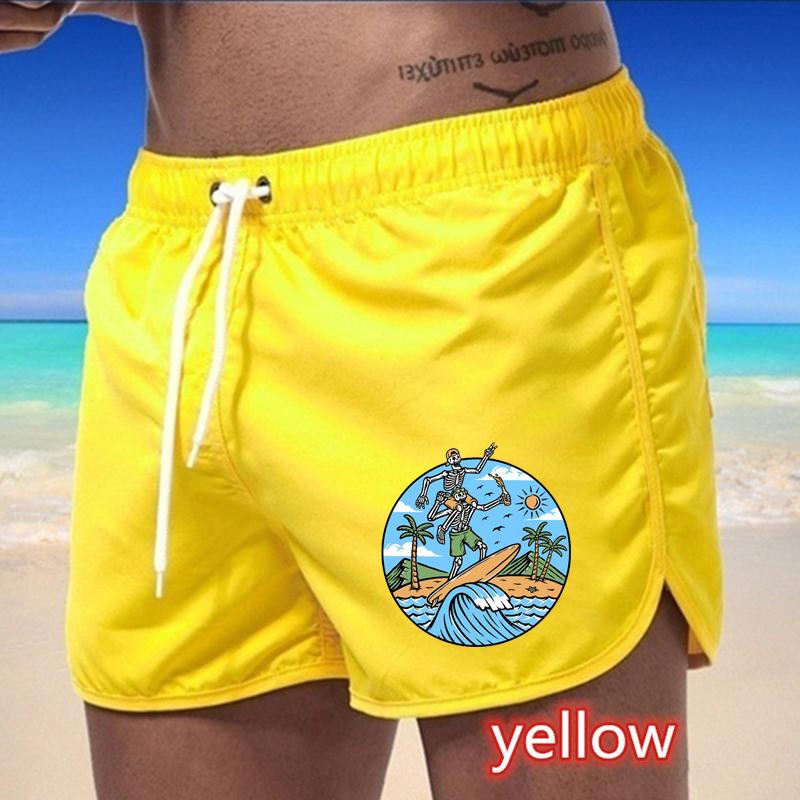 74  Summer Men's Quick-Drying Swim Trunks Printing Sports Pants Swimwear Beach Shorts Jogging Shorts