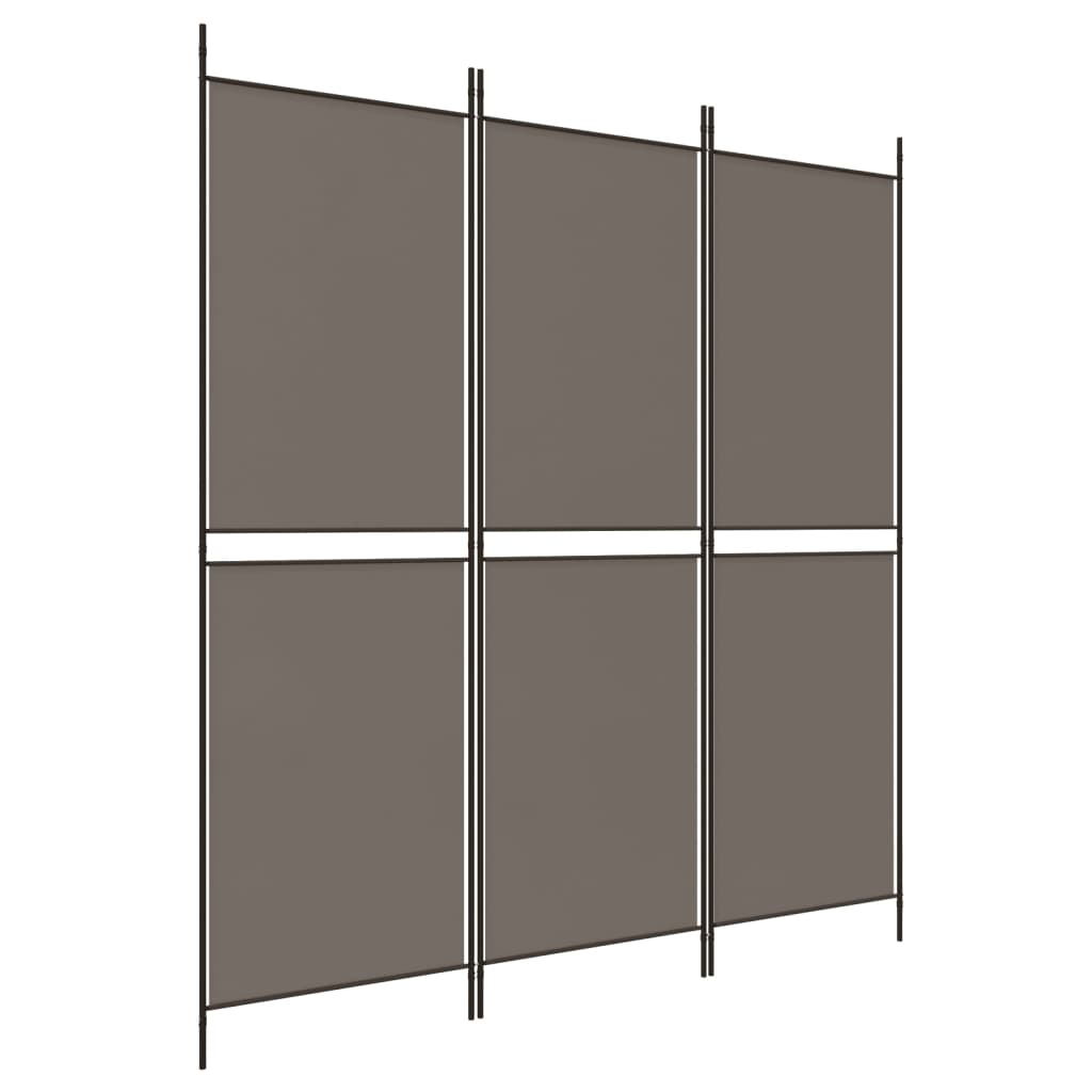 Vidaxl Parawan 3-Panelowy, Antracytowy, 150X220 Cm, Tkanina