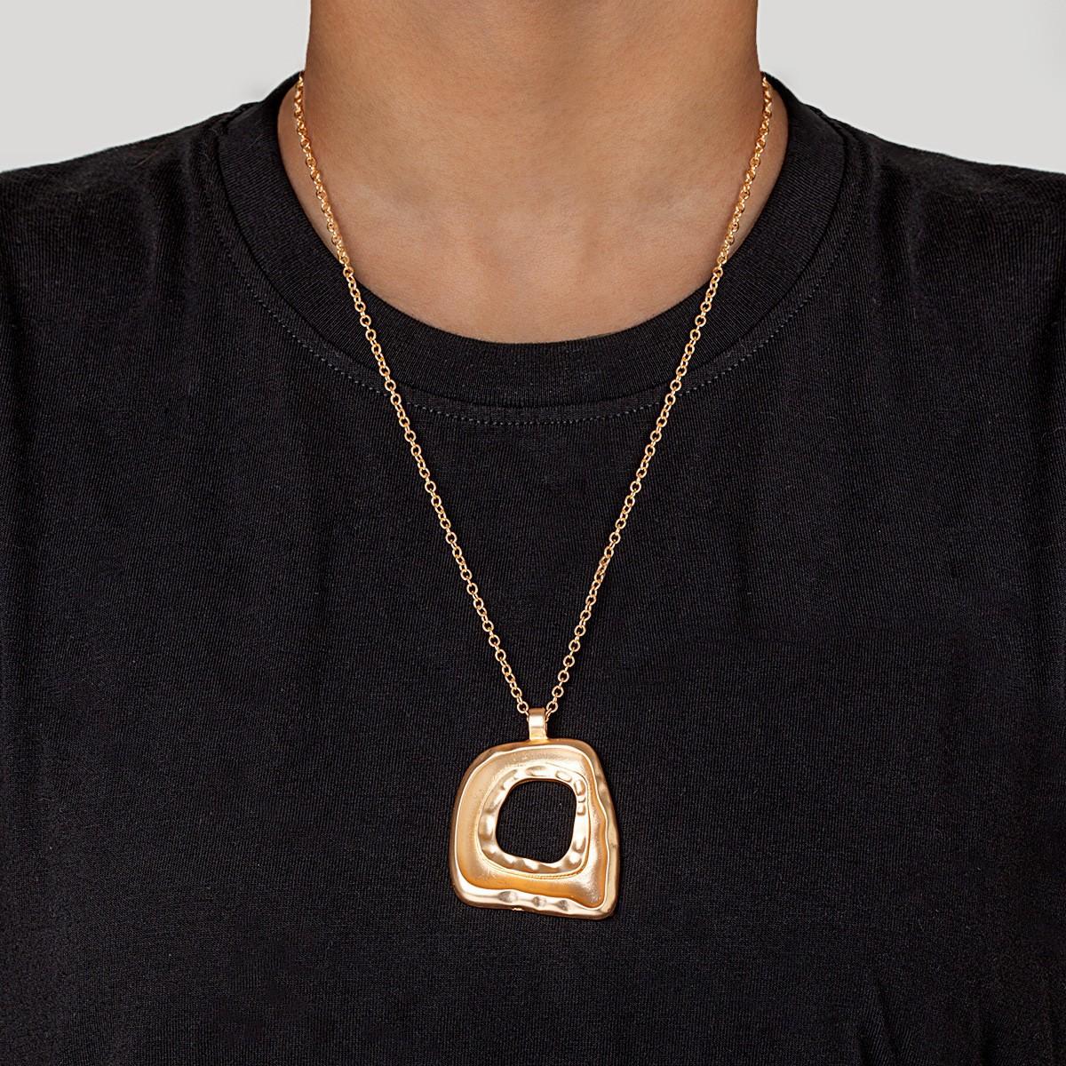 

1 шт. Серебристый/Матовое золото Большой бохо открытый кулон-шарм Цепочка Эффектное колье