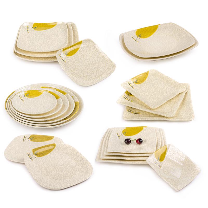 A5 Melamine Restaurant Tableware: Creative Plastic Fast Food & Cold Dish Plate for Hot Pot and Household Use
