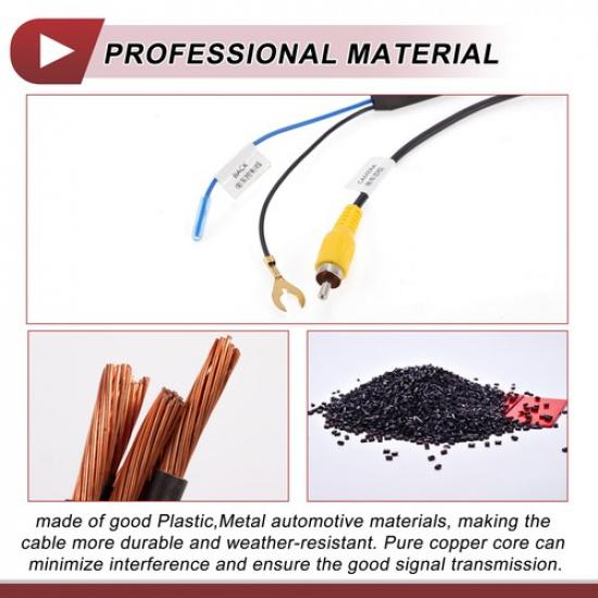 RCA Reverse Rear View Camera Adapter Wire Harness Cable for Hyundai for Kia
