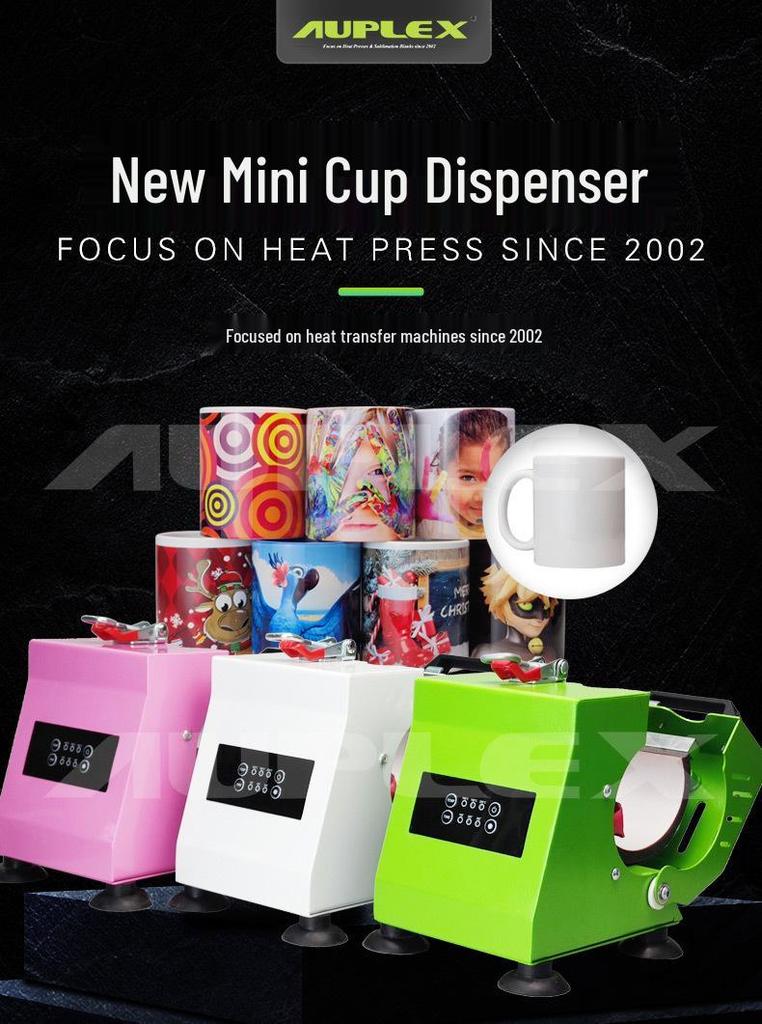 AUPLEX Handheld Mini Heat Press for Ceramic Mugs - DIY Sublimation Cup Machine