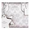 COACH Rowan18 square mirror bag star charm coated canvas and leather hand-held crossbody bag small size women's silver
