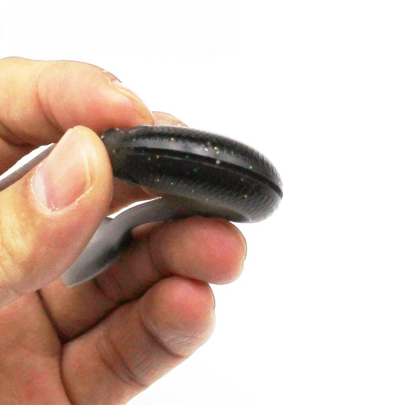 5 buc Momeală Moale de Pescuit 3D Ochi Rață Paletă Coadă Lopată Momeală Eficientă Plastic Știucă Momeală Artificială 10cm 5.5g
