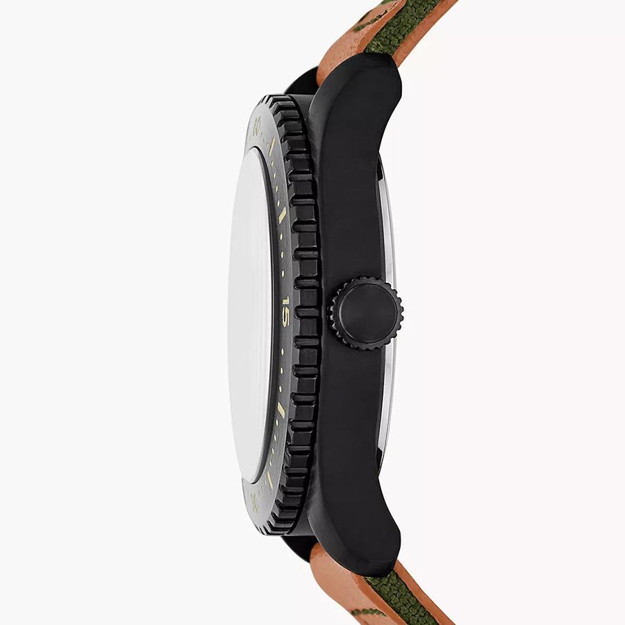 Fossil Limited Edition Solar-powered OliveLeather And Denim Watch LE1136