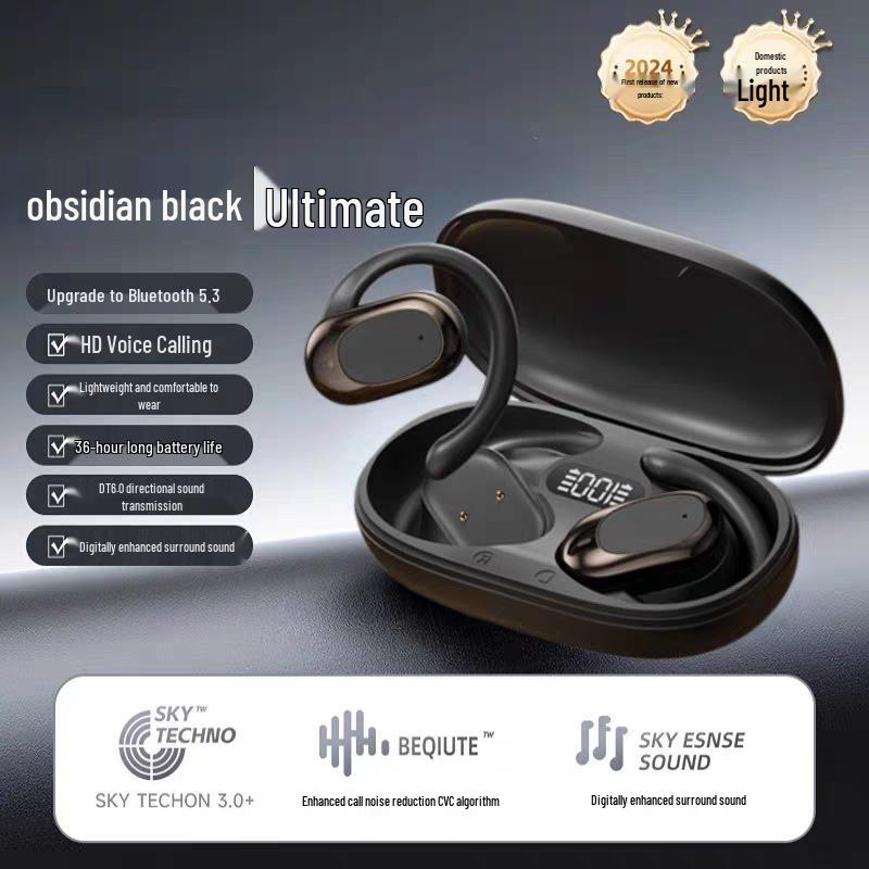 2025 High-Fidelity Open-Ear Bluetooth Headphones with Noise-Canceling, Over-Ear, In-Ear Design, and Ultra-Long Battery Life