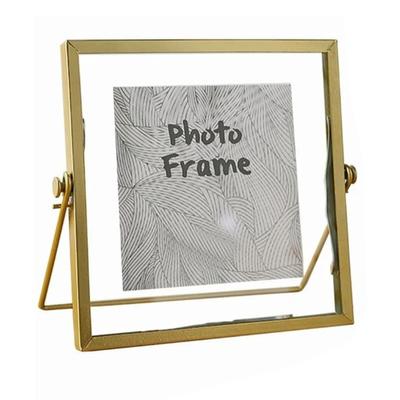 Photo Frame Nordic Style Geometric Metal Wrapping Edges Iron Art Desk Picture Frame for Living Room