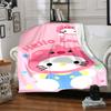 1 Stück Hello Kitty Loopy Decke Leichte Flanell-Kuscheldecke für Sofa Bett Reise Camping Wohnzimmer Büro Couch Sessel