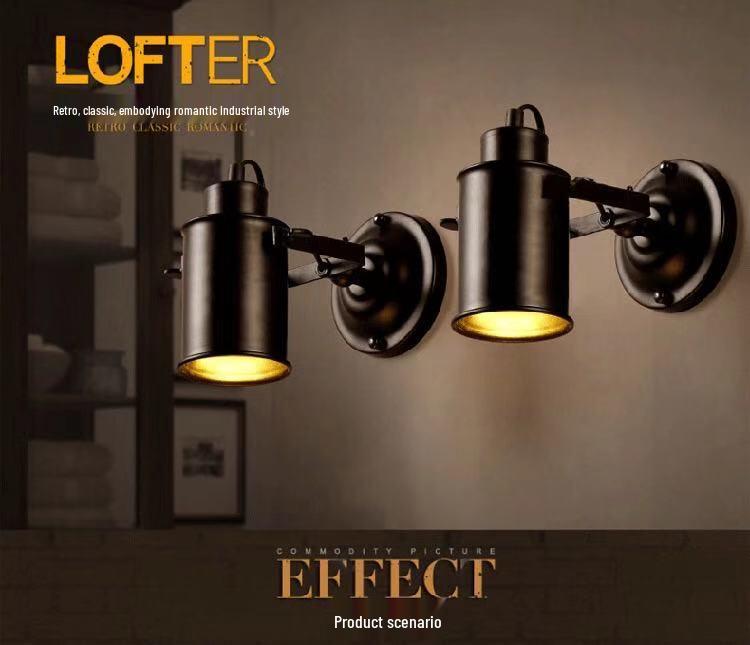 American Retro Industrial Cylinder Pendant Track Lamp