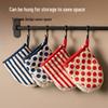 Thickened Cotton Polka Dot Oven Gloves - Anti-Scald & Heat Resistant