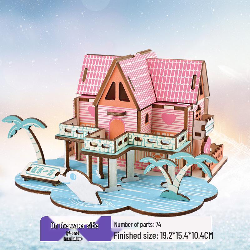 3D Wooden Puzzle Model Kit for Kids and Adults - Educational Brain Toy and Gift