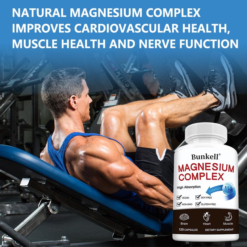 Highly Absorbable Magnesium Complex: Glycine, Citrate, Malate Magnesium 120 Capsules