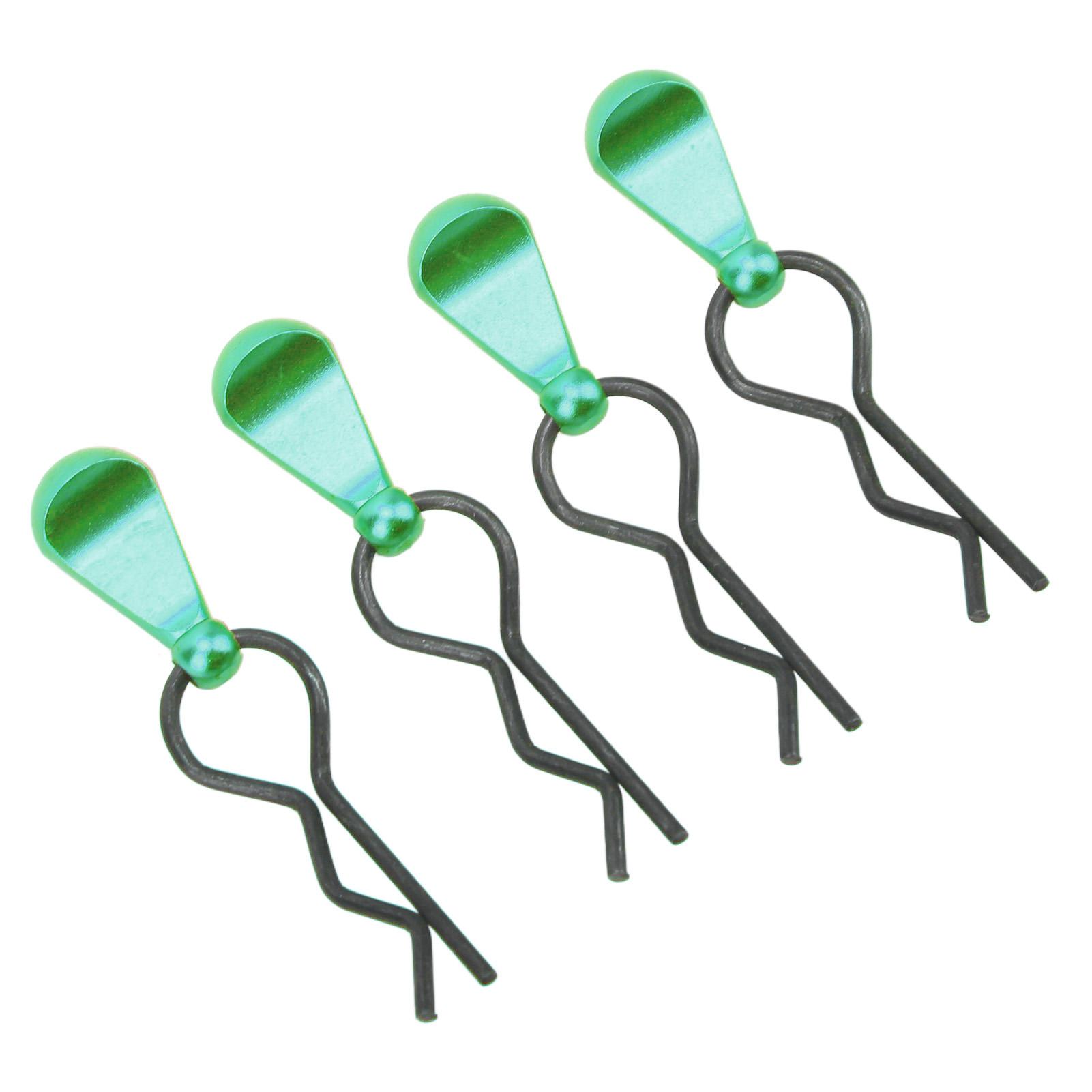 

4pcs RC Body Clips R Pins Stainless Steel R Clips with Aluminium Alloy Pull Tabs for 18 110 RC