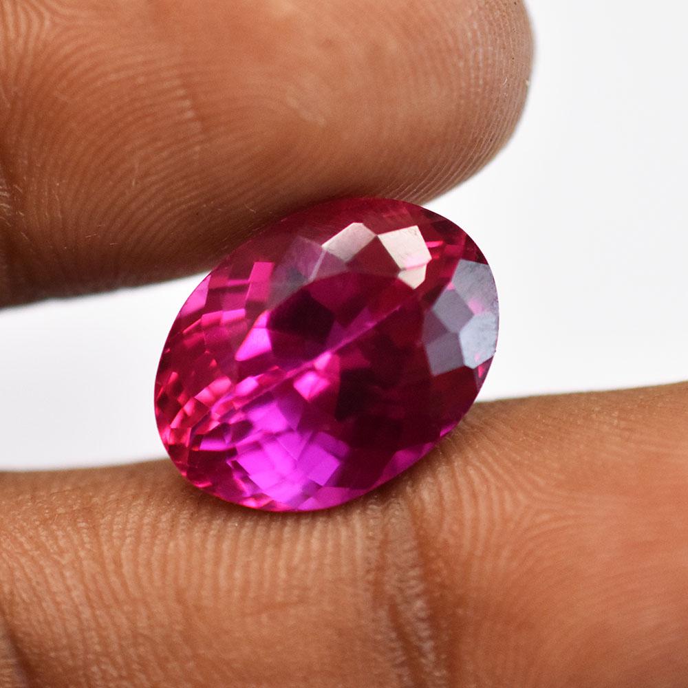 Natural Pink Ruby 13.5ct Oval Cut Certified Loose Gemstone