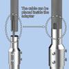 Mast Reducer Joint Socket for Second Generation Satellite Dish, Pipe Adapter Easy Installation Secure Antenna Mounting