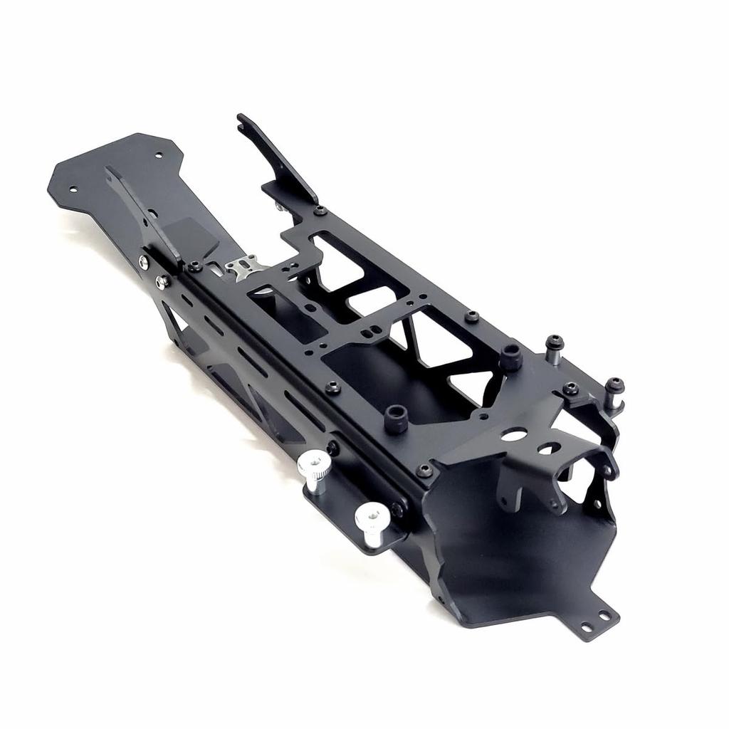 KF RC Ultra-Lightweight Aluminum Chassis for Tamiya 1/10 4WD Hot Shot/Hot Shot II/Boomerang (Black)
