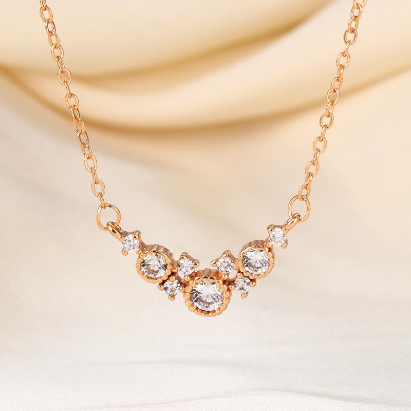 Seiko full diamond Mickey necklace personalized creative niche design collarbone chain short