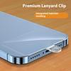 10Pcs 55 x 35mm Clear TPU Phone Tether Tab for Phone Case Ultra Thin Cellphone Lanyard Patch with Round Hole
