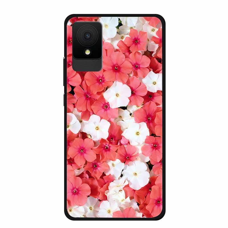 For TCL 501 Case Original Soft Silicone TPU Phone Cases Back Cover For TCL501 Scenery Shockproof Marble Painted Bumper Cute Etui