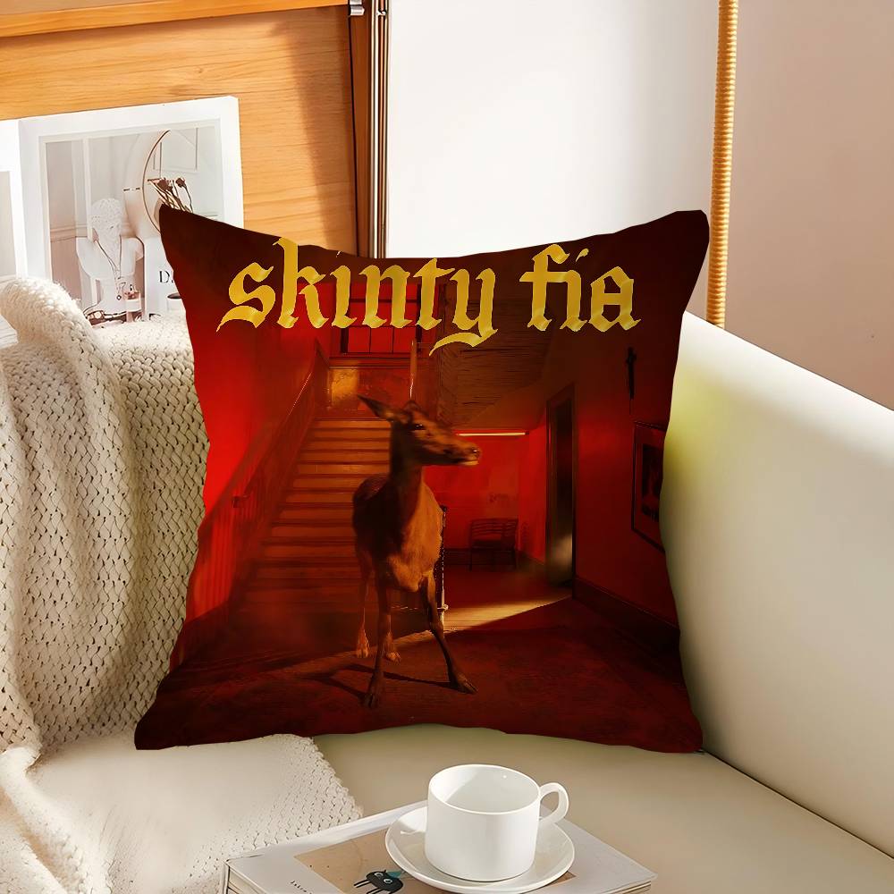 Fontaines D.C Pillow Covers Cartoon Sofa Decorative Home Double-sided Printing Short Plush Cute Cushion Cover