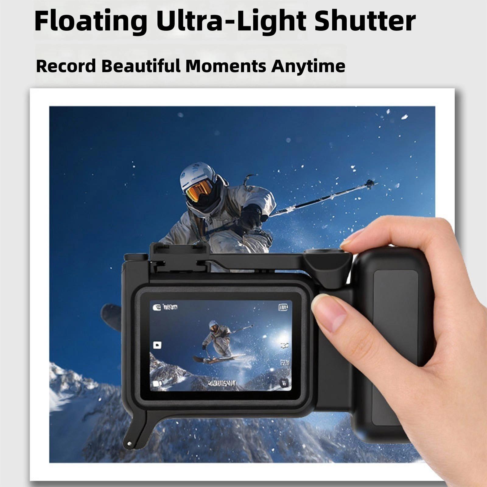 

Ergonomic Street Shoot Handle Protective Frame for Action 6 Cameras Quick Release Cold Shoe Mount ABS Hand Grip 1