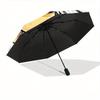 1pc Cupid Winnie the Pooh Automatic Open/CloseUmbrella-CuteUmbrella with Cute Design, Portable 3-Fold Compact Umbrella for Men & Women, Vale