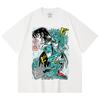 230 g/m² 100% Baumwolle Saint Seiya V8 Shiryu Druck Unisex Schweres Baumwoll-T-Shirt