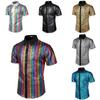 Camisa de Vestir Retro Disco de los 70 para Hombre con Tejido de Poliéster para Cosplay y Ropa de Fiesta
