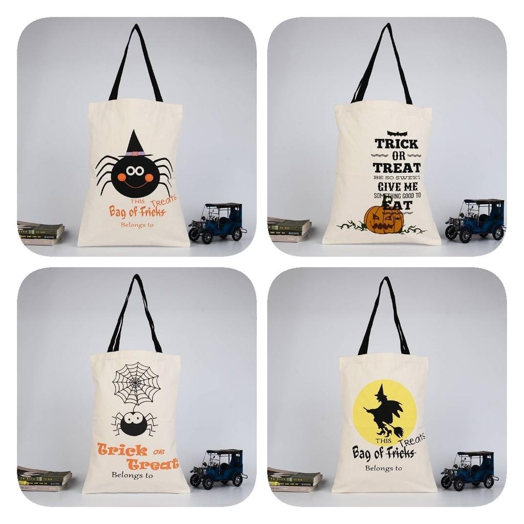 Durable And Stylish Halloween Candy Bag With Pumpkin Design For Party Favors And Gifts