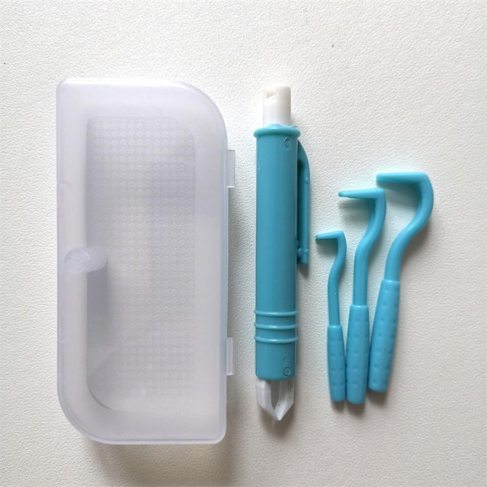 4pcs with Storage Box Flea Tick Tweezers Clip Tick Hooks Pet Cleaning Supplies Dog Cat