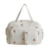 Kleiner Bär Gestickt Baby Wickeltasche Leicht Großes Fassungsvermögen Mama Tasche Praktisch mit Schultergurt Handtasche