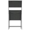 Vidaxl Folding Garden Chairs, 2 Pcs, Black, Steel And Textilene