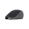 Vintage Herringbone Newsboy Cap Men Women Winter Thick Warm Casual Stripe Berets Gatsby Flat Hat Peaked Cap Adjustable Patchwork