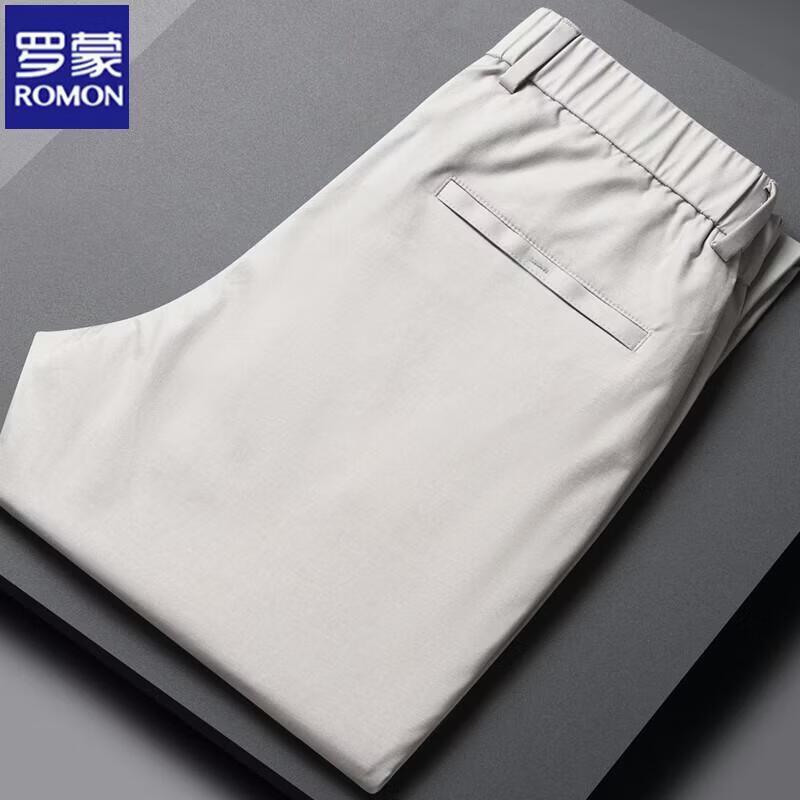 ROMON Men s Lightweight Straight Fit Casual Trousers 30